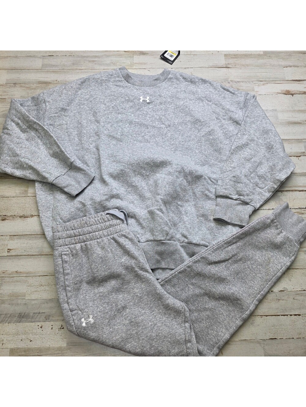 Under Armour Women's M Oversized Crewneck Sweatshirt Sweatpants Set Loungewear